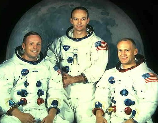 Экипаж Аполлона-11: Н.Армстронг, М.Коллинз, Э.Олдрин