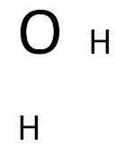Каркас структурной формулы молекулы воды