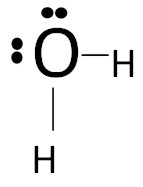 Формула Льюиса для молекулы воды