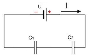 Последовательное соединение конденсаторов